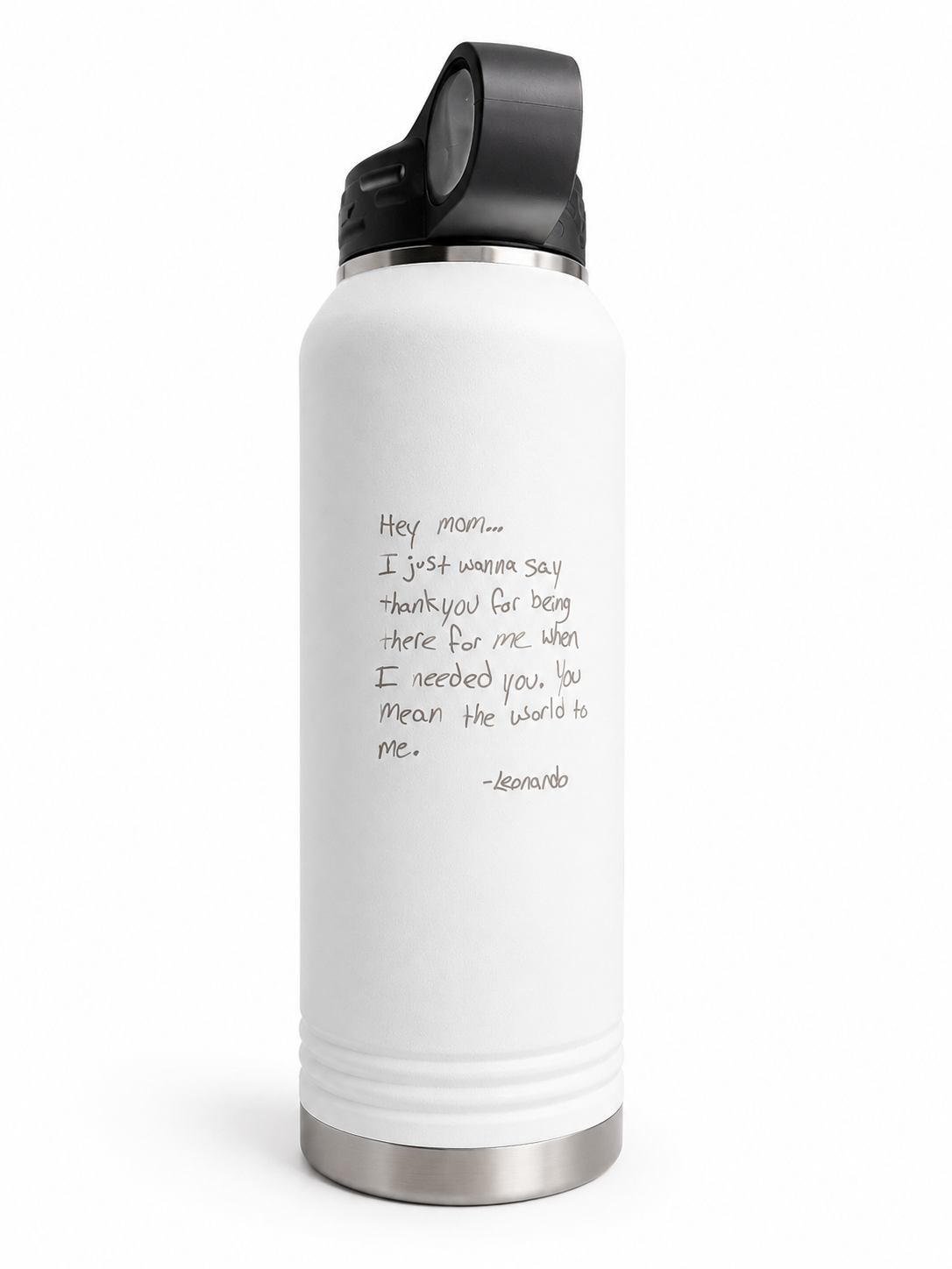 Custom bottle engraving sample